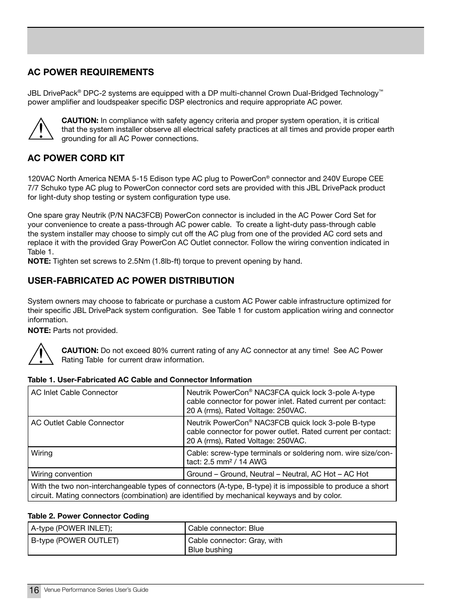 JBL Professional DPC-2 User Manual | Page 16 / 28