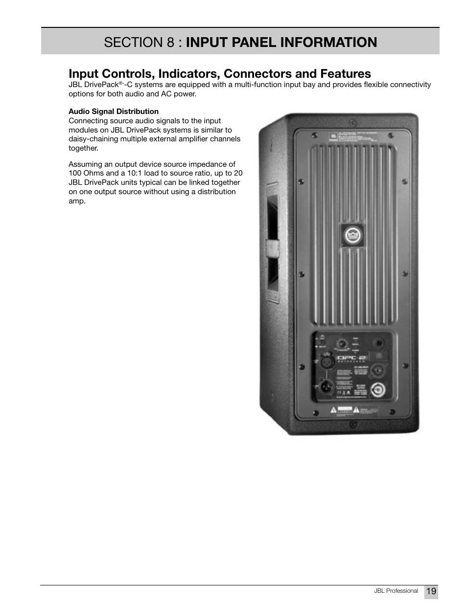 JBL Professional DPC-2 User Manual | Page 19 / 28