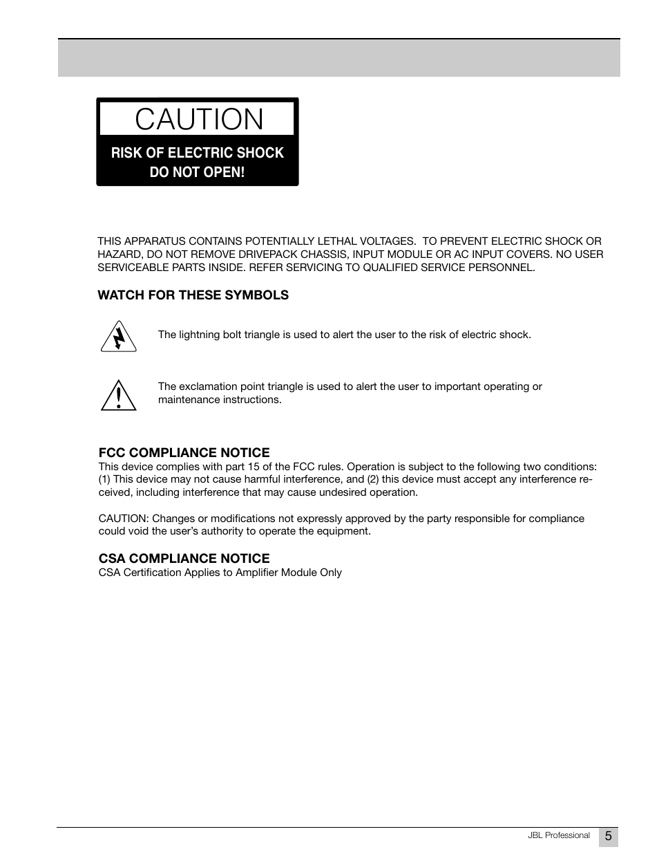 JBL Professional DPC-2 User Manual | Page 5 / 28