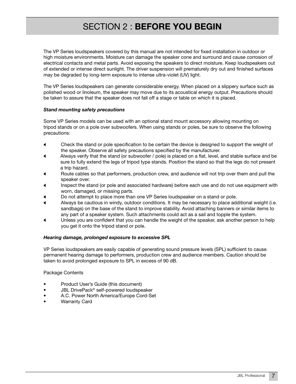 JBL Professional DPC-2 User Manual | Page 7 / 28