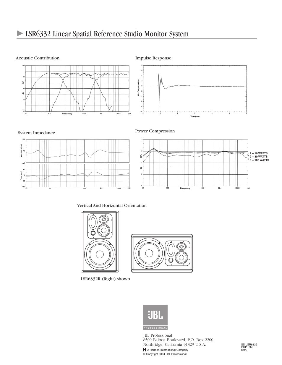 JBL Professional LSR6332 User Manual | Page 4 / 4