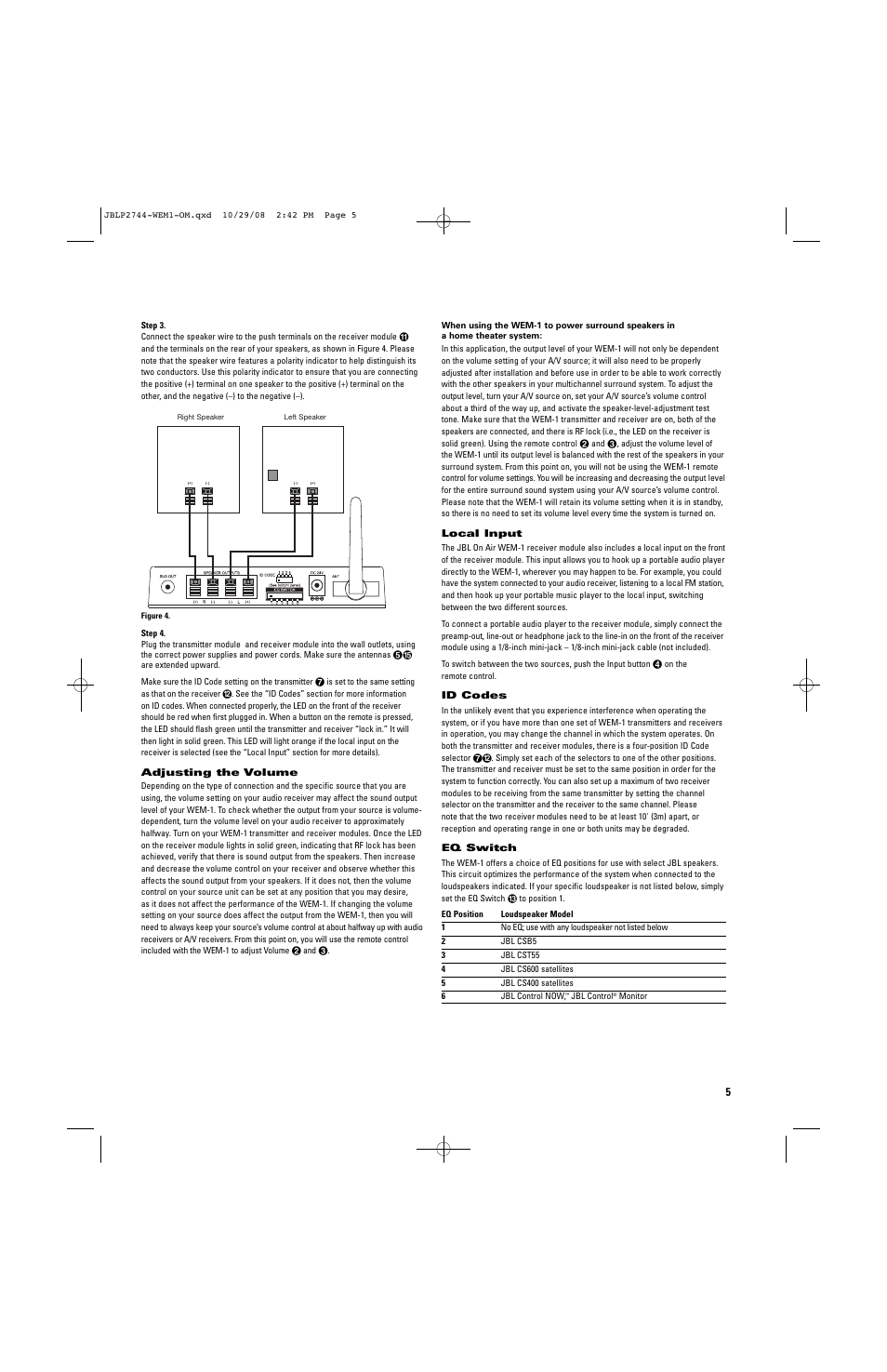 JBL Professional WEM-1 User Manual | Page 5 / 8