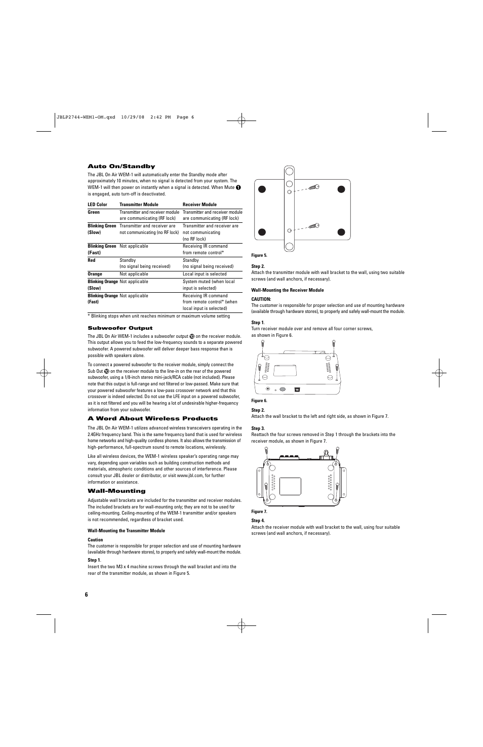 JBL Professional WEM-1 User Manual | Page 6 / 8