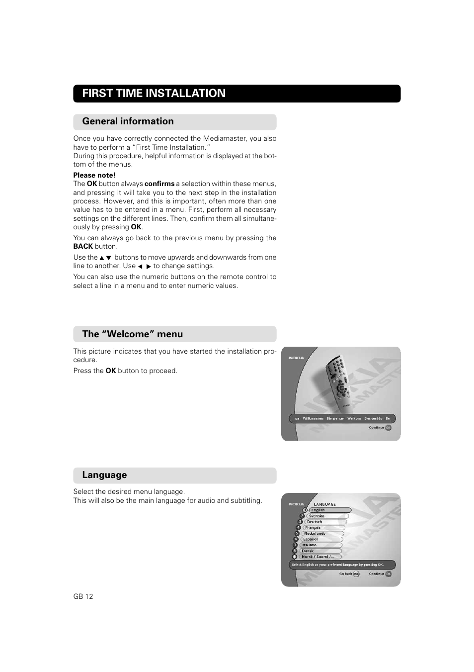 First time installation | JA Audio 9902S User Manual | Page 12 / 62