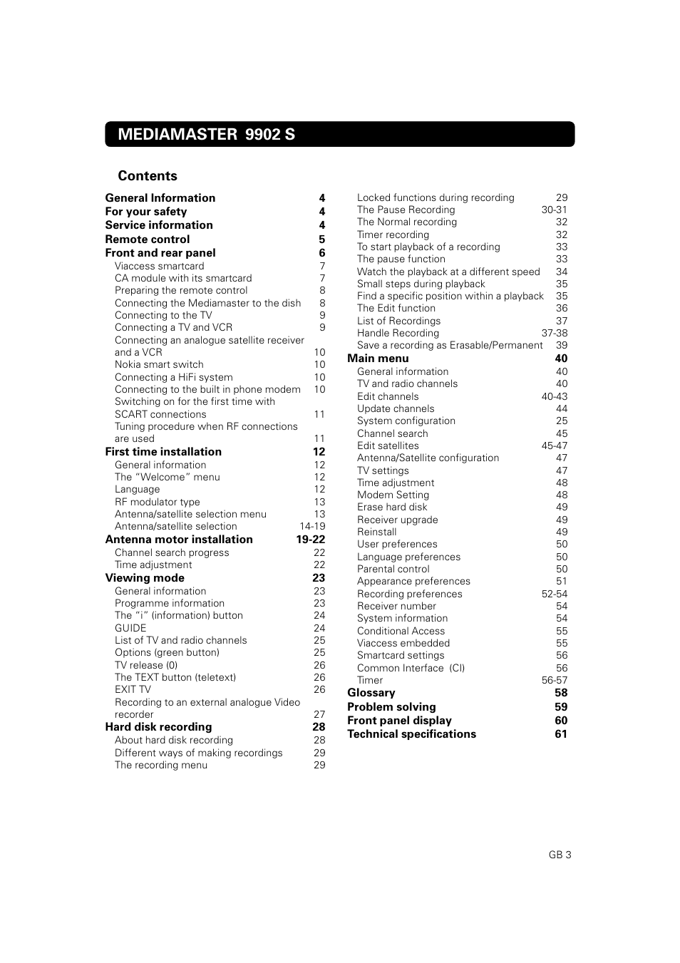 JA Audio 9902S User Manual | Page 3 / 62