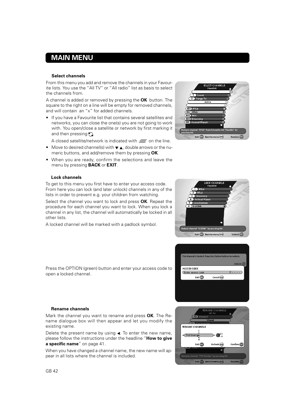 Main menu | JA Audio 9902S User Manual | Page 42 / 62