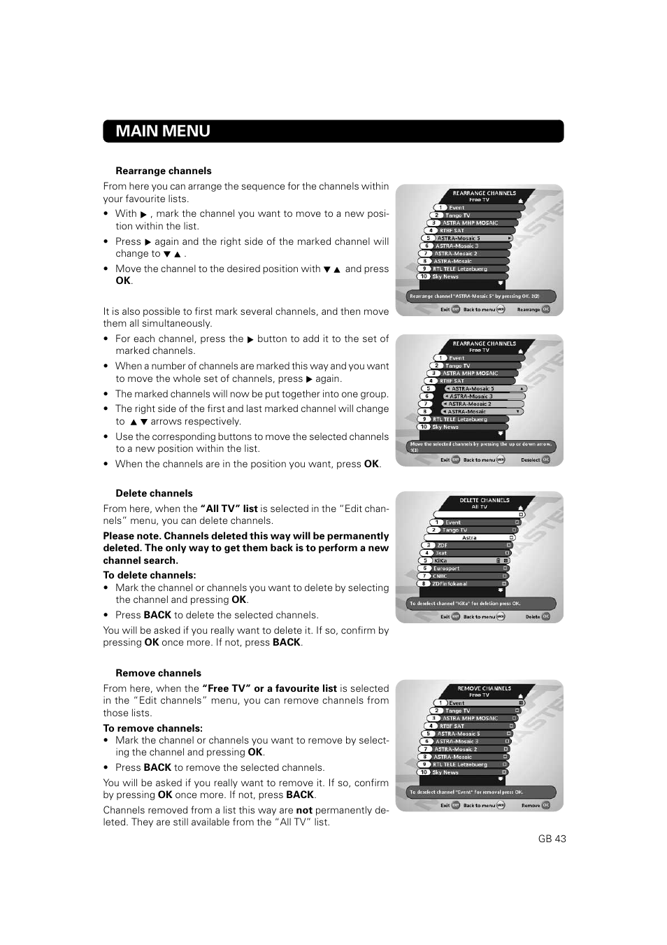 Main menu | JA Audio 9902S User Manual | Page 43 / 62