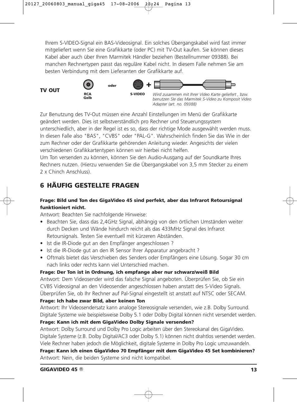 6 häufig gestellte fragen | JA Audio 45 User Manual | Page 13 / 42