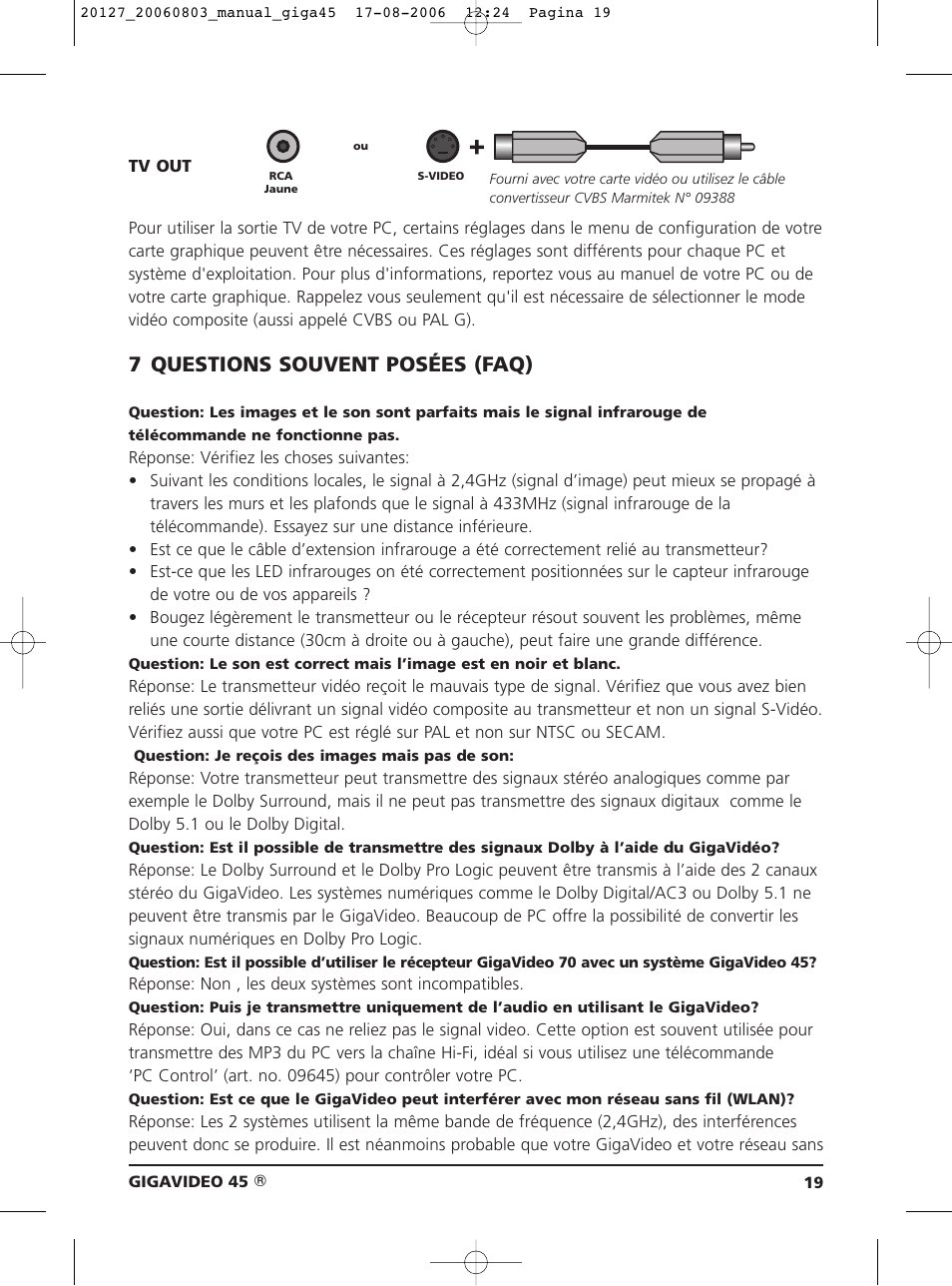 7 questions souvent posées (faq) | JA Audio 45 User Manual | Page 19 / 42
