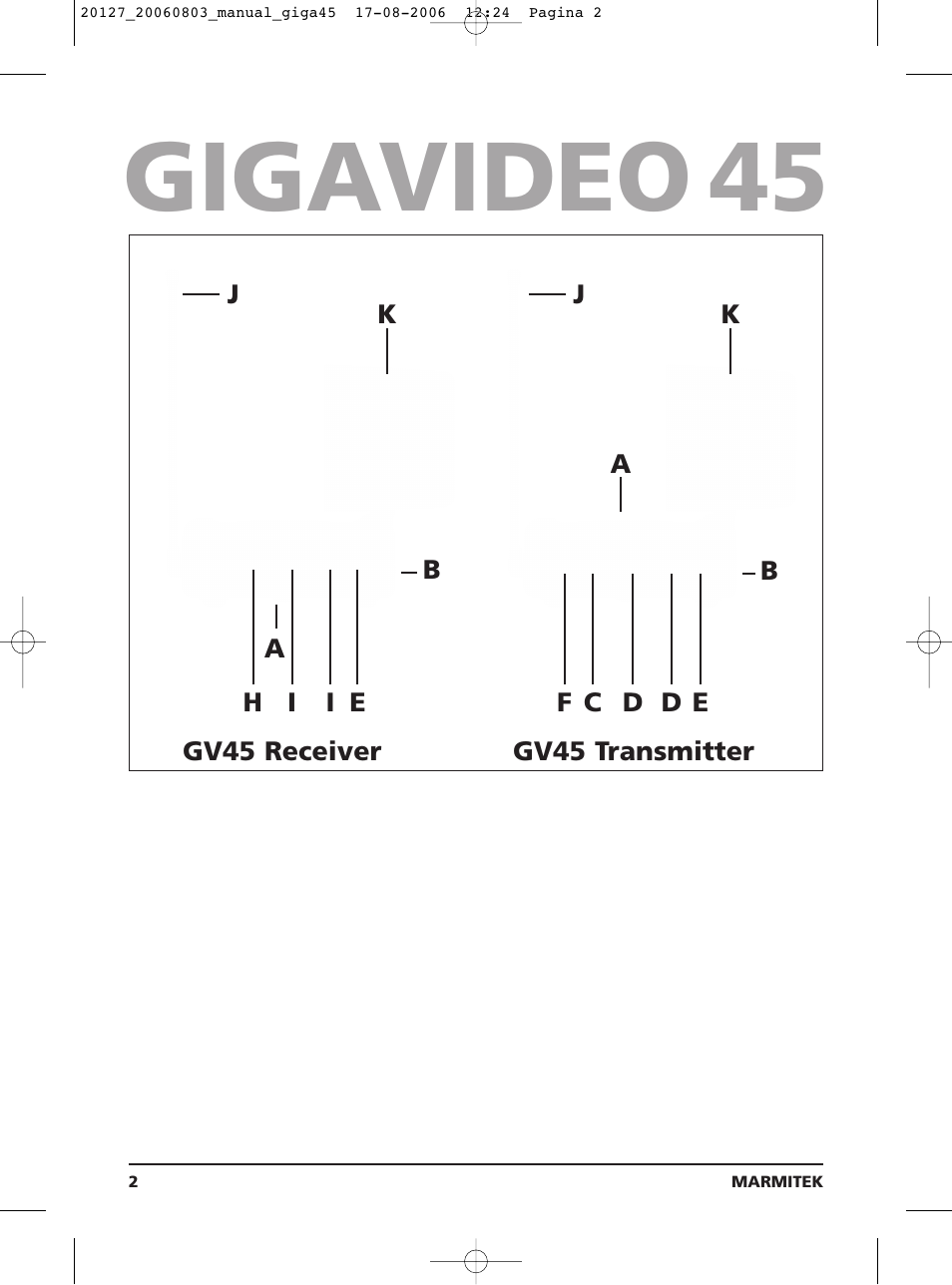 Gigavideo 45 | JA Audio 45 User Manual | Page 2 / 42
