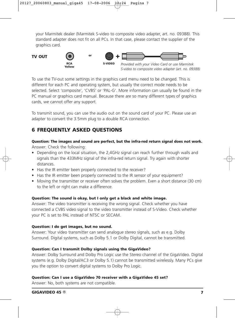 6 frequently asked questions | JA Audio 45 User Manual | Page 7 / 42