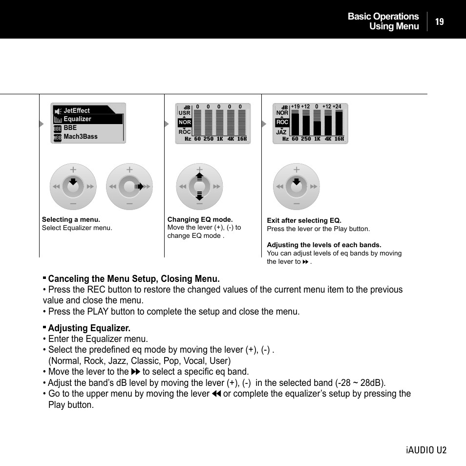 JetAudio iAUDIO U2 User Manual | Page 19 / 74