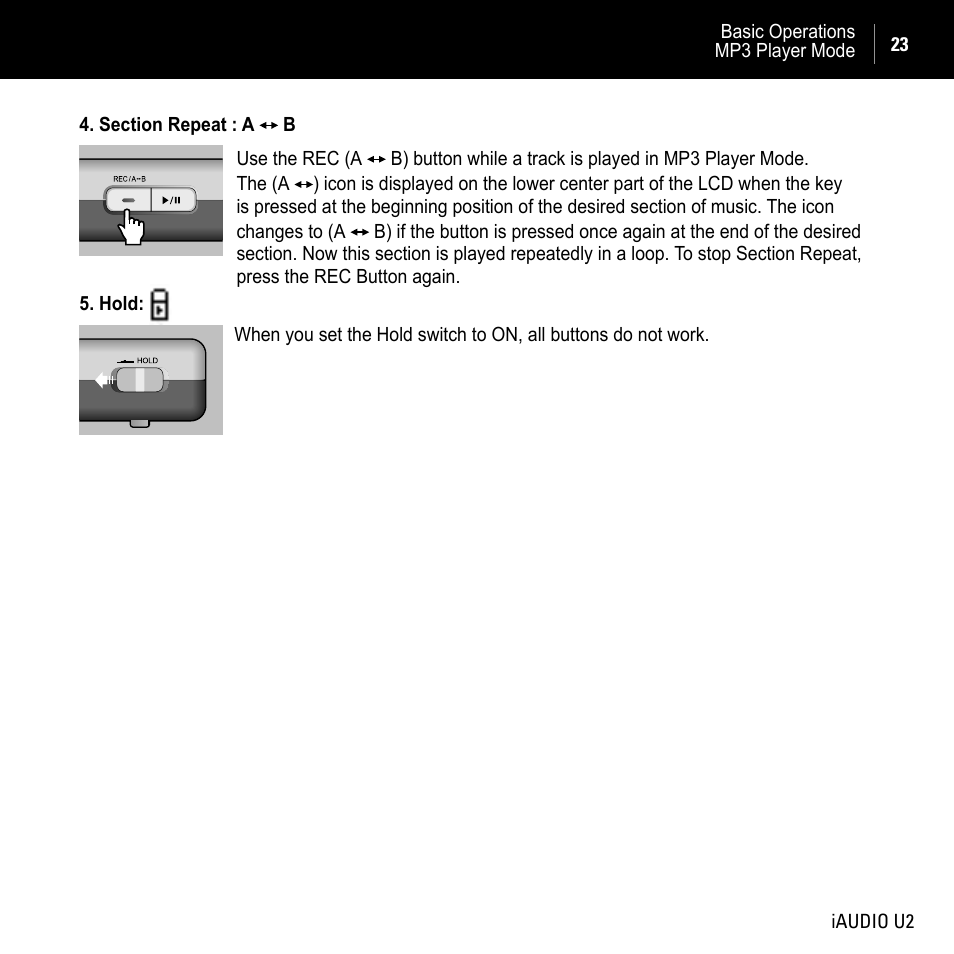 JetAudio iAUDIO U2 User Manual | Page 23 / 74