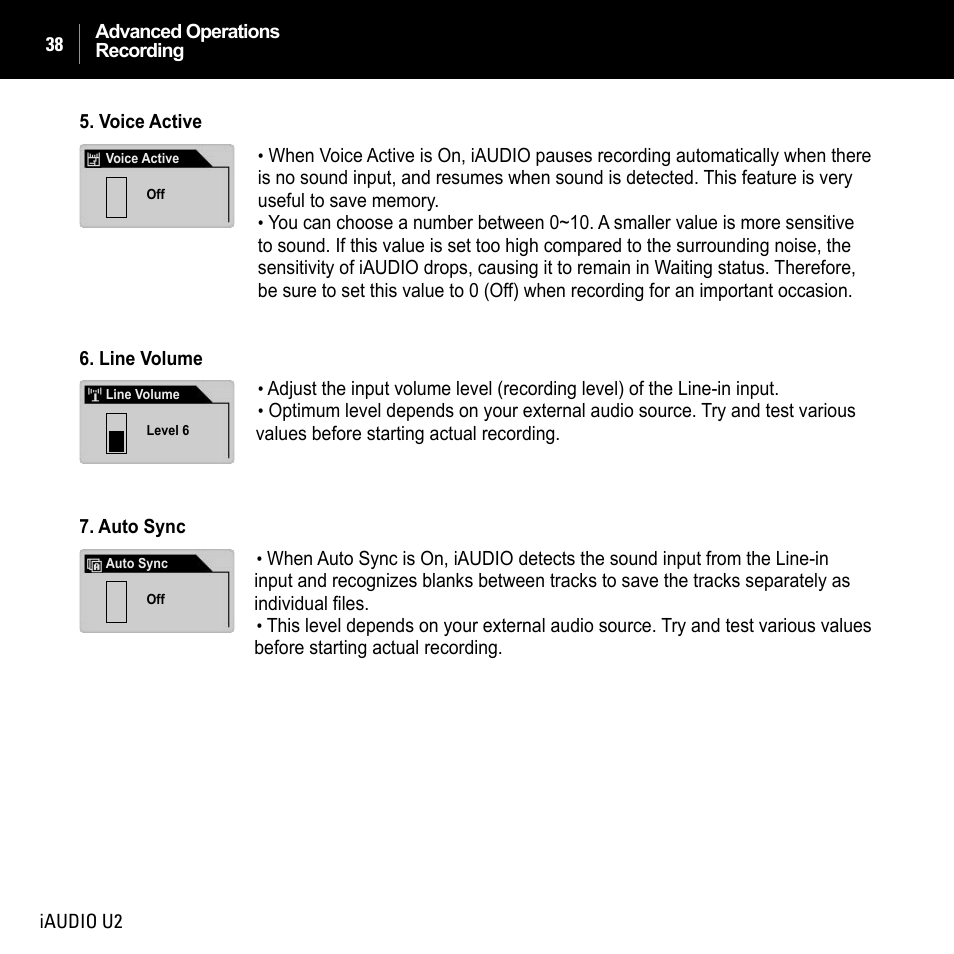 JetAudio iAUDIO U2 User Manual | Page 38 / 74