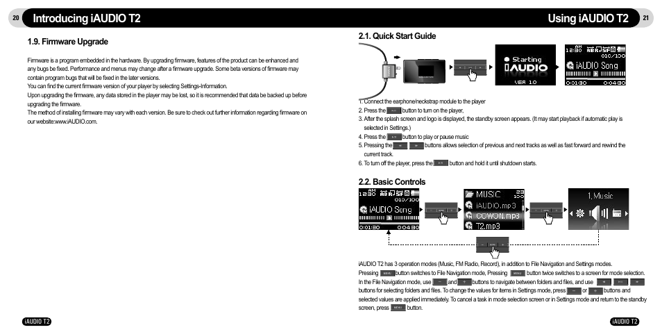 Using iaudio t2 introducing iaudio t2 | JetAudio iAudio T2 User Manual | Page 11 / 27