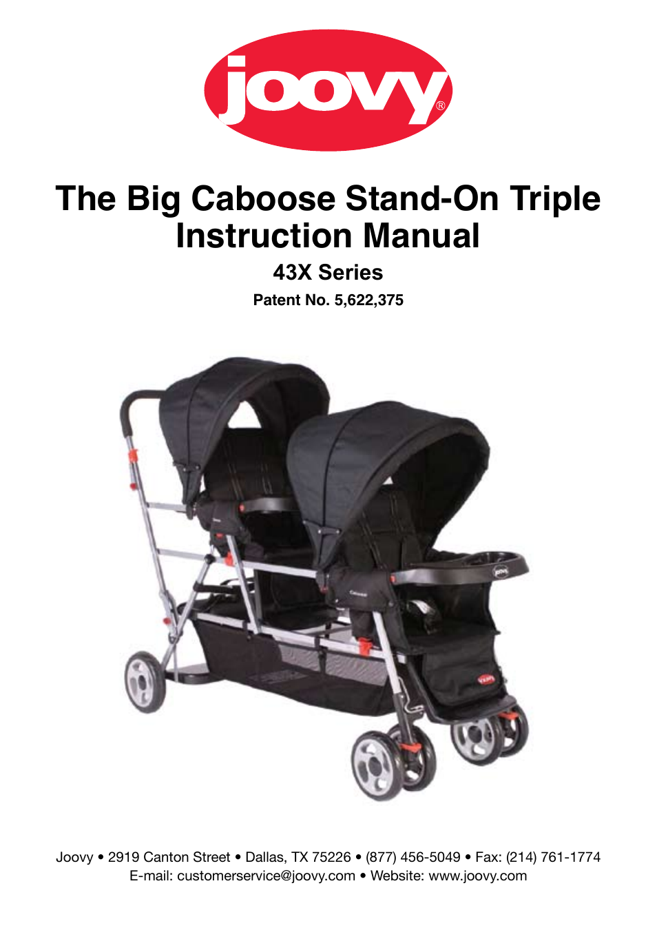 Joovy 43X Series User Manual | 20 pages