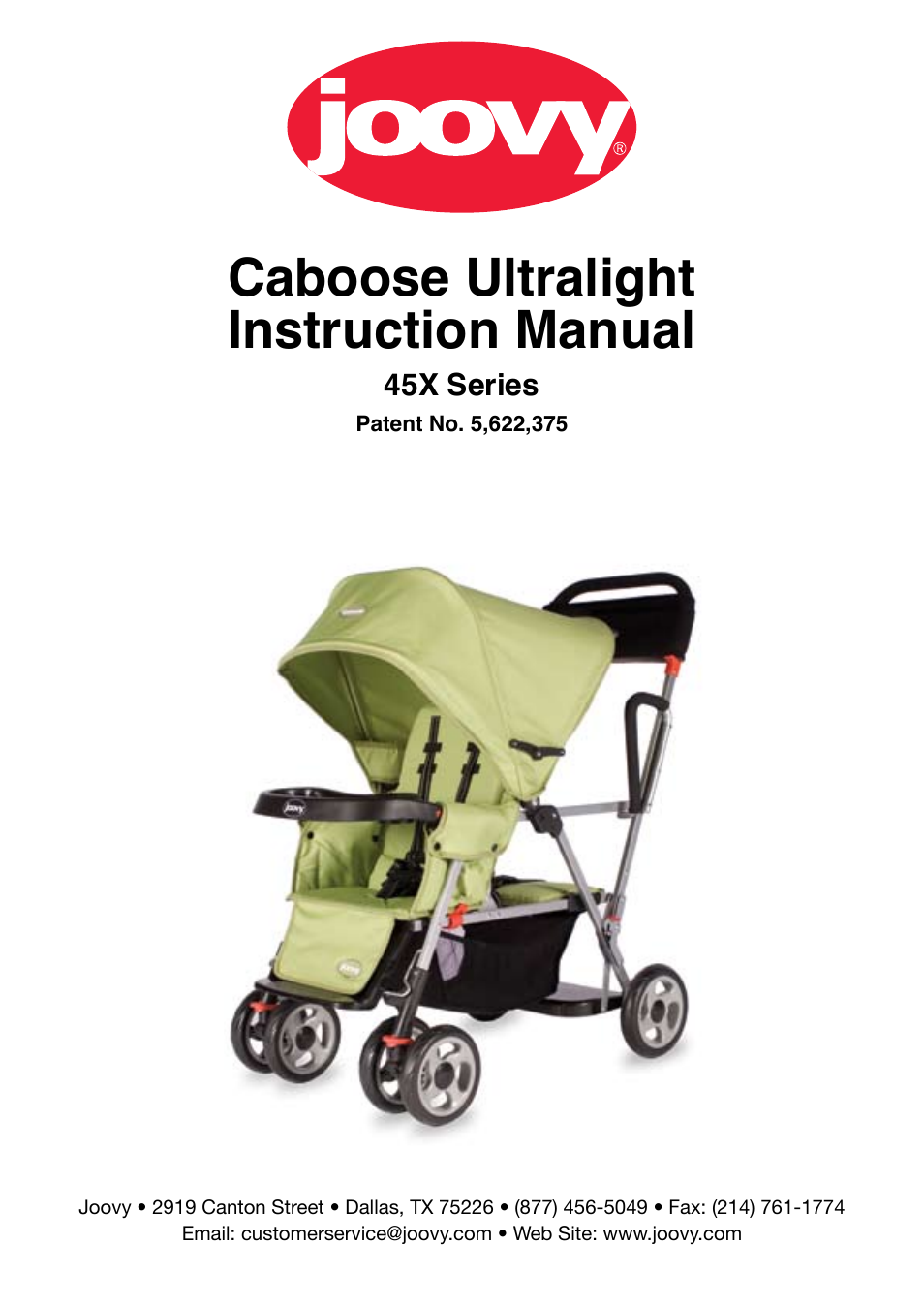 Joovy Caboose Ultralight 45X Series User Manual | 20 pages