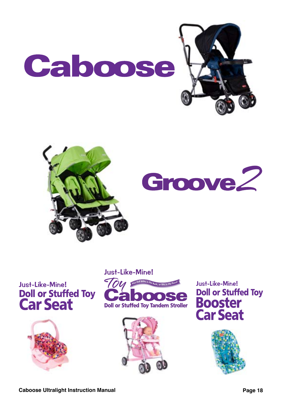 Caboose ultralight instruction manual page 18 | Joovy Caboose Ultralight 45X Series User Manual | Page 19 / 20