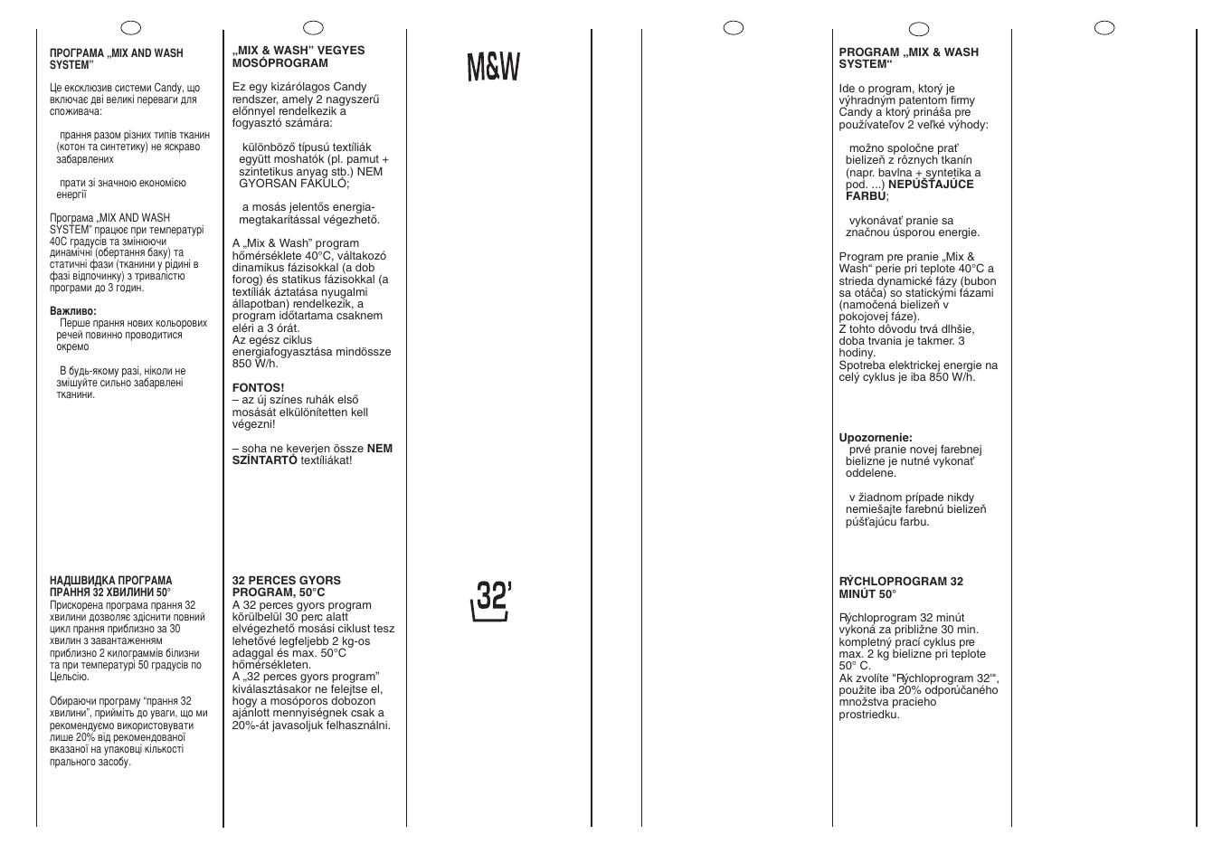 Candy CNL 105 User Manual | Page 26 / 37