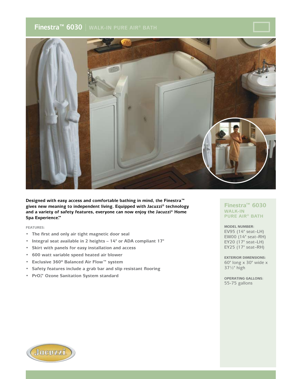 Jacuzzi Finestra EW00 User Manual | 2 pages
