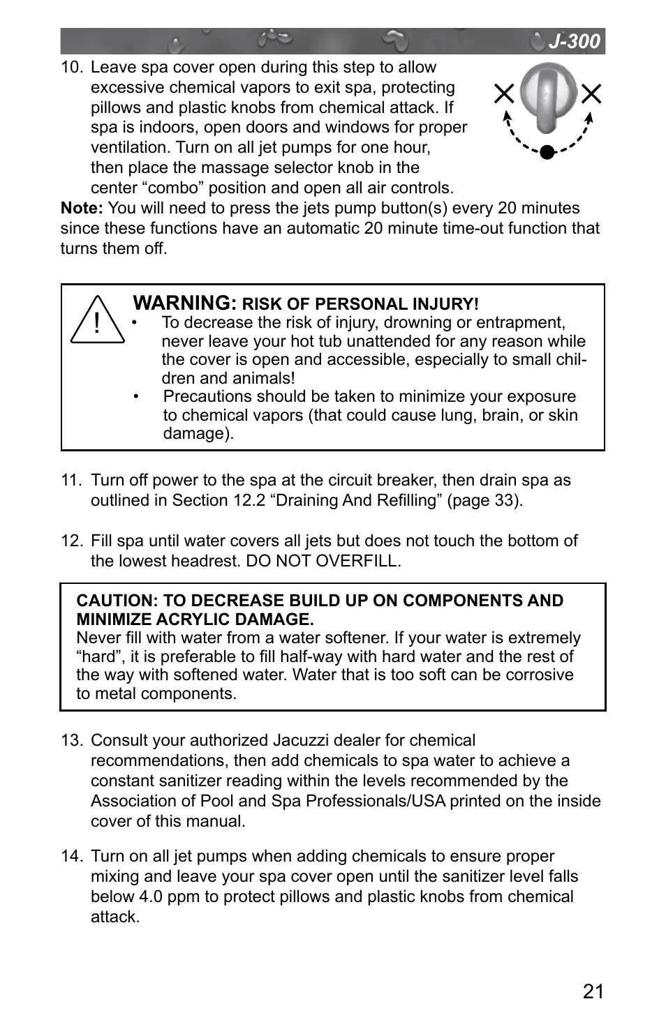 Jacuzzi J - 315 User Manual | Page 25 / 64