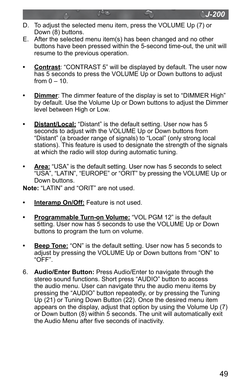 J-200 | Jacuzzi J - 200 J - 280 User Manual | Page 53 / 64