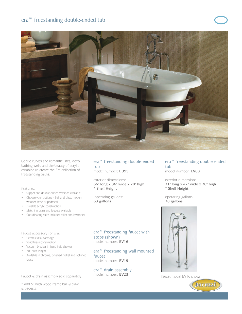 Jacuzzi era EU95 User Manual | 2 pages