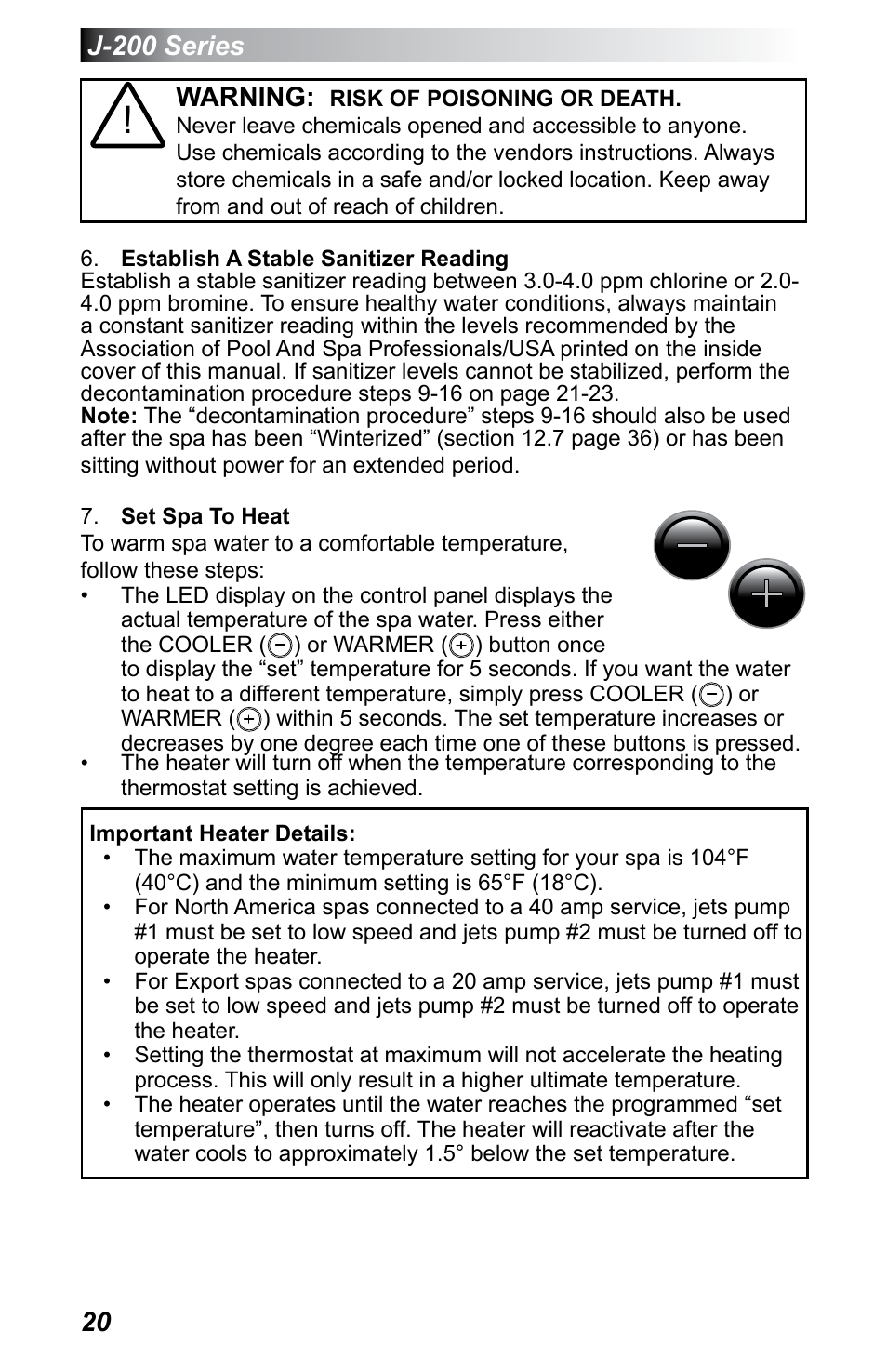 Jacuzzi J - 230 User Manual | Page 24 / 60