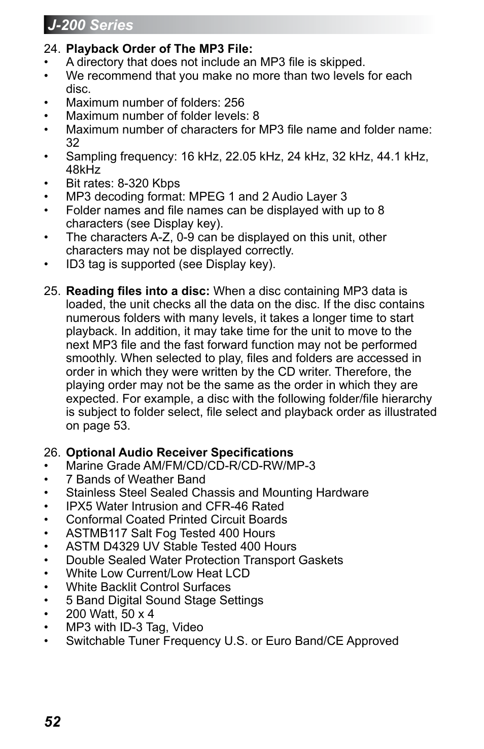 J-200 series | Jacuzzi J - 230 User Manual | Page 56 / 60