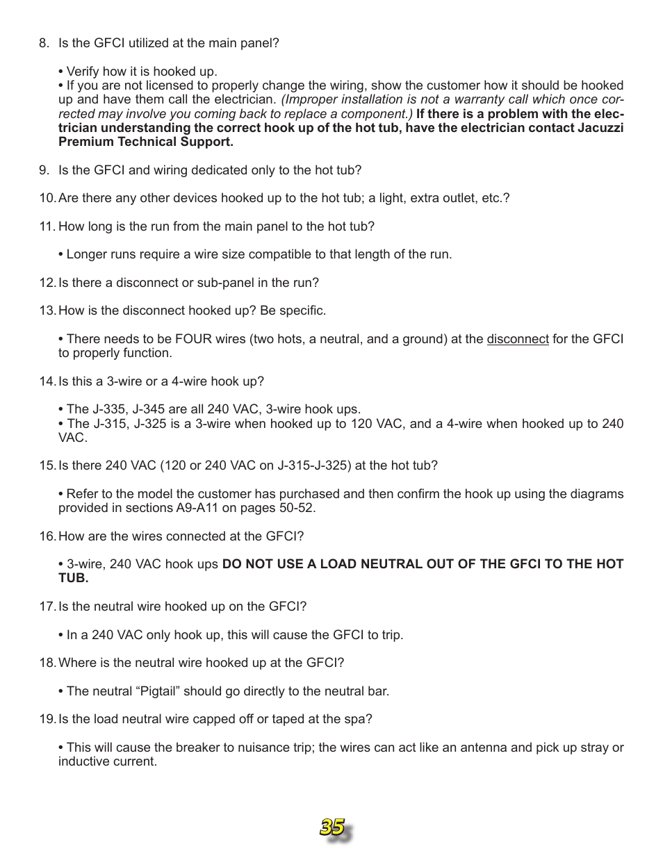 Jacuzzi j315 User Manual | Page 35 / 62