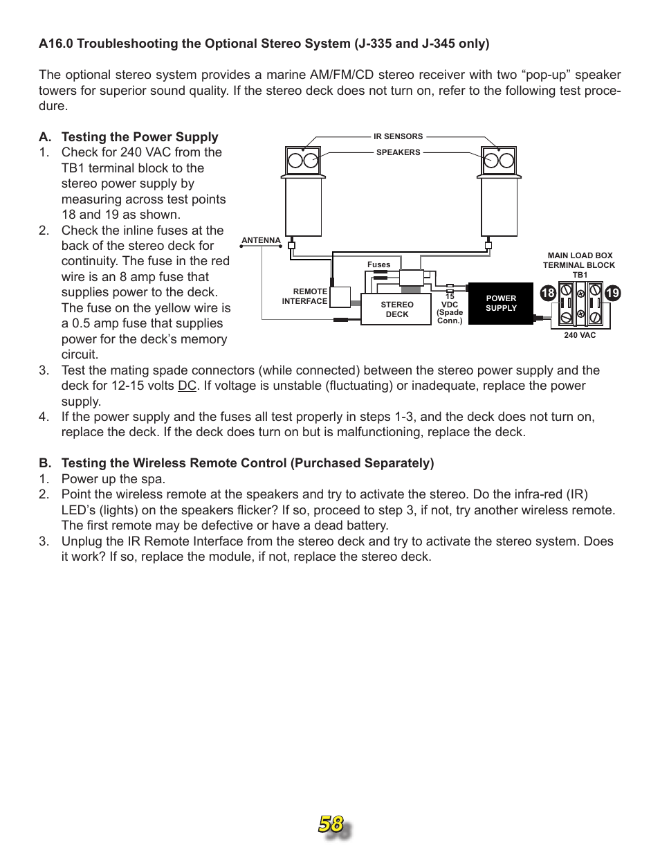 Jacuzzi j315 User Manual | Page 58 / 62