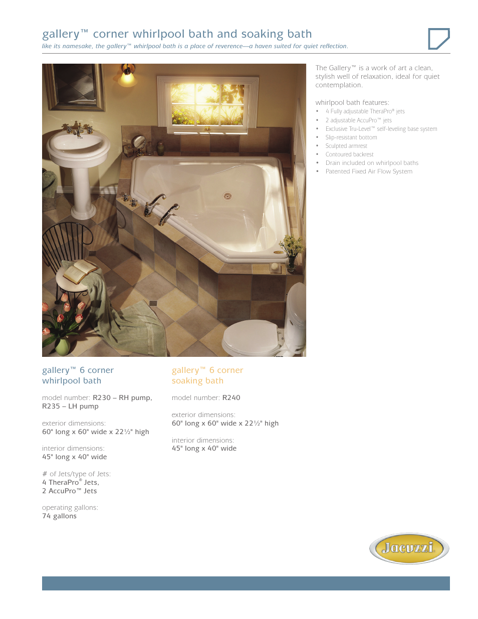 Jacuzzi Gallery R235-LH pump User Manual | 2 pages