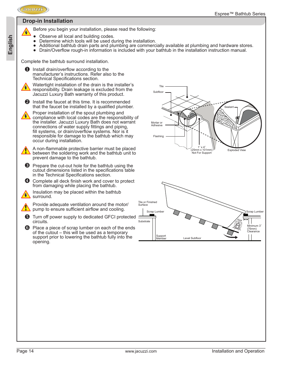 Jacuzzi U961000 User Manual | Page 14 / 28