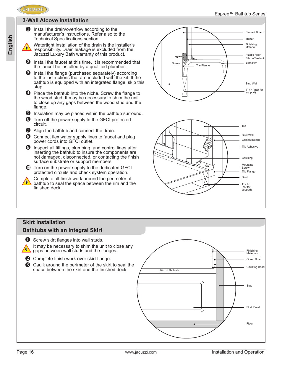 Jacuzzi U961000 User Manual | Page 16 / 28