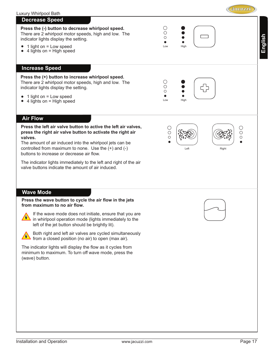 Jacuzzi HD84000 User Manual | Page 17 / 72