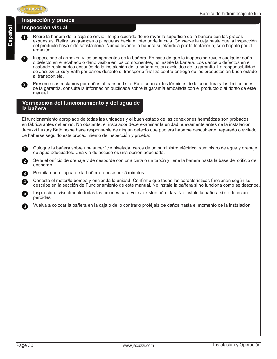 Jacuzzi HD84000 User Manual | Page 30 / 72