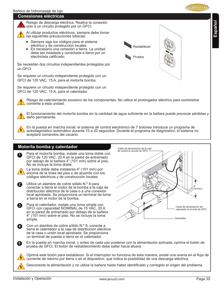 Jacuzzi HD84000 User Manual | Page 35 / 72