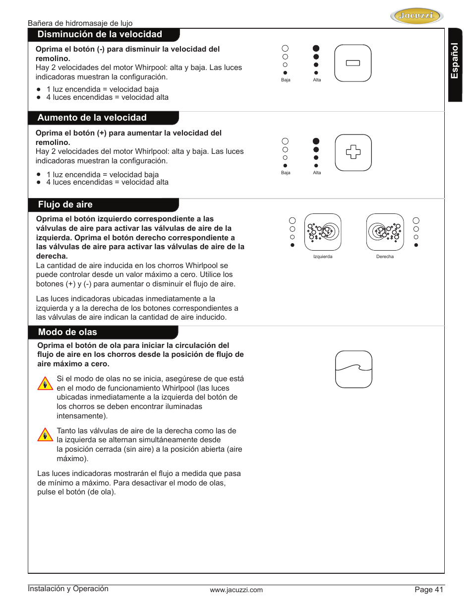 Jacuzzi HD84000 User Manual | Page 41 / 72