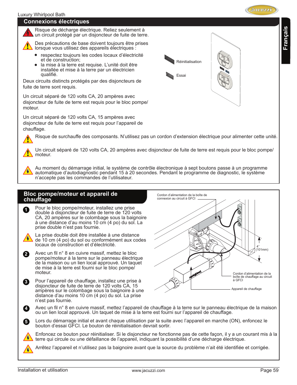 Jacuzzi HD84000 User Manual | Page 59 / 72
