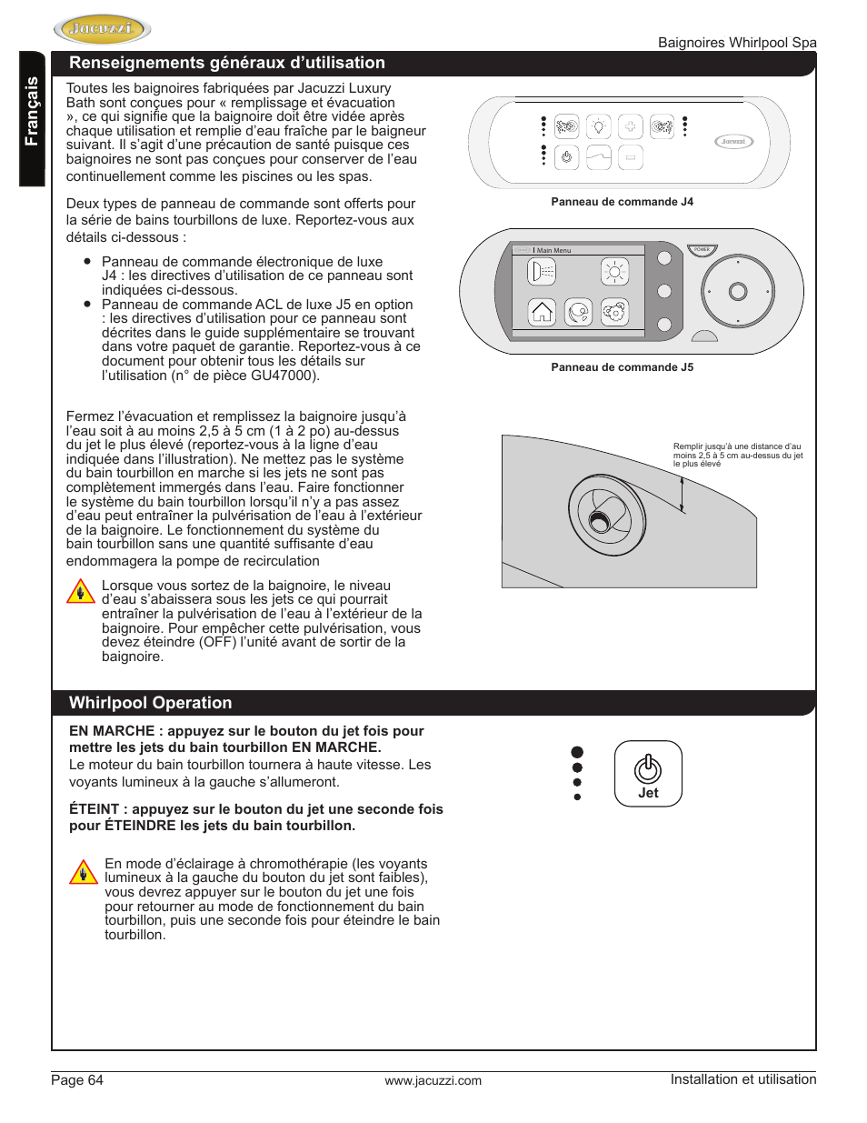Jacuzzi HD84000 User Manual | Page 64 / 72