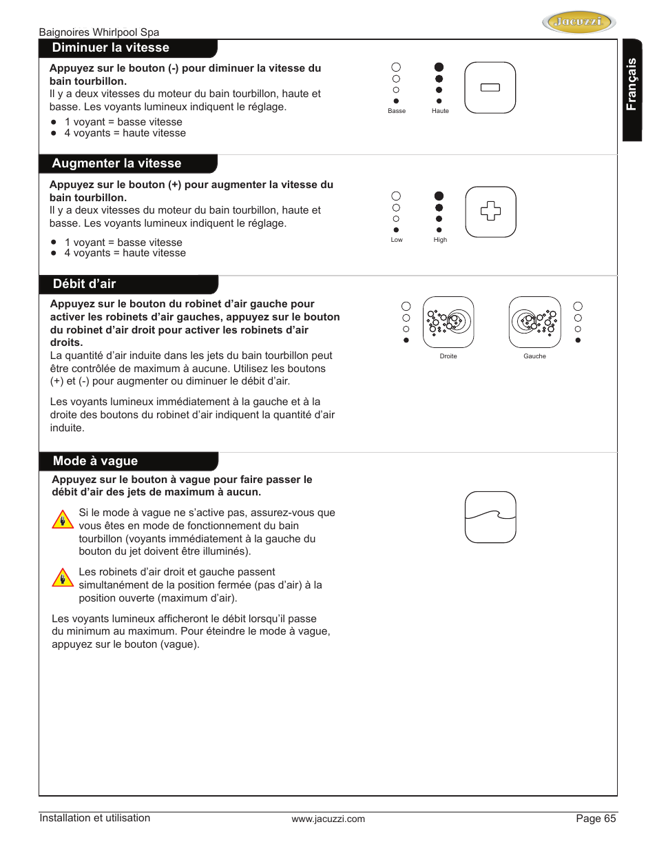 Jacuzzi HD84000 User Manual | Page 65 / 72