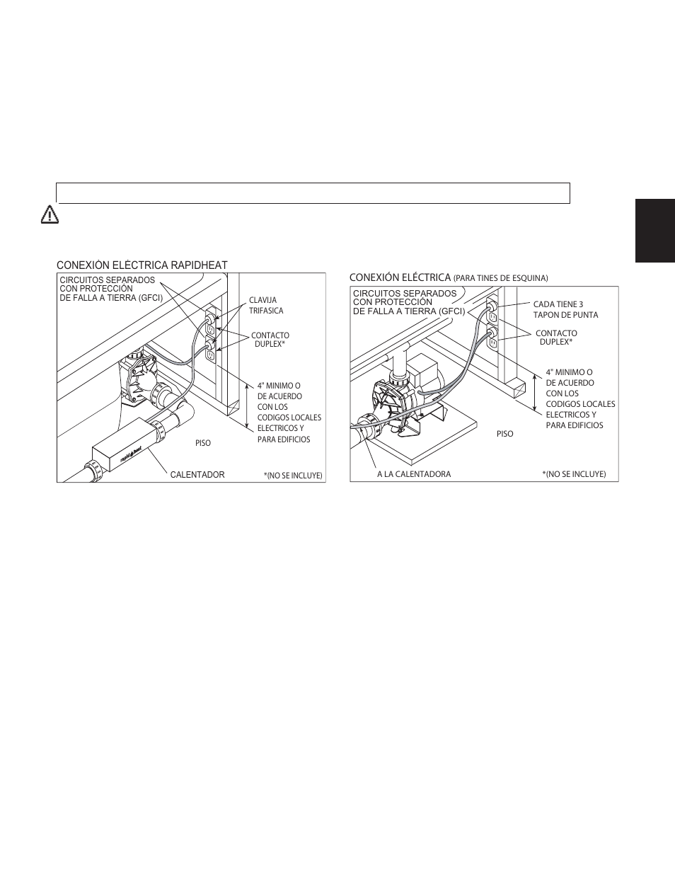 Instalacion, Conexiones eléctricas | Jacuzzi Comfort Plus Bath Series User Manual | Page 36 / 46