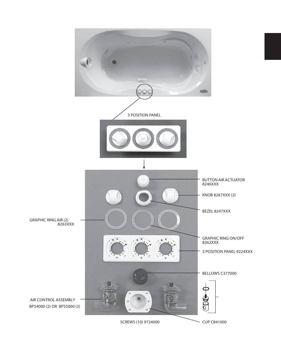 Repair parts | Jacuzzi U961000G User Manual | Page 24 / 54