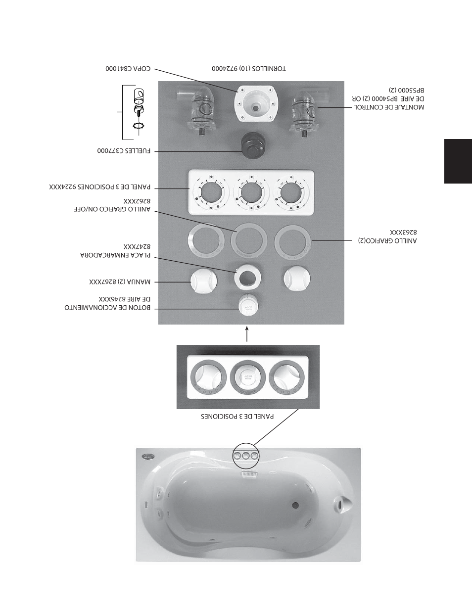 Piezas de repuesto | Jacuzzi U961000G User Manual | Page 31 / 54