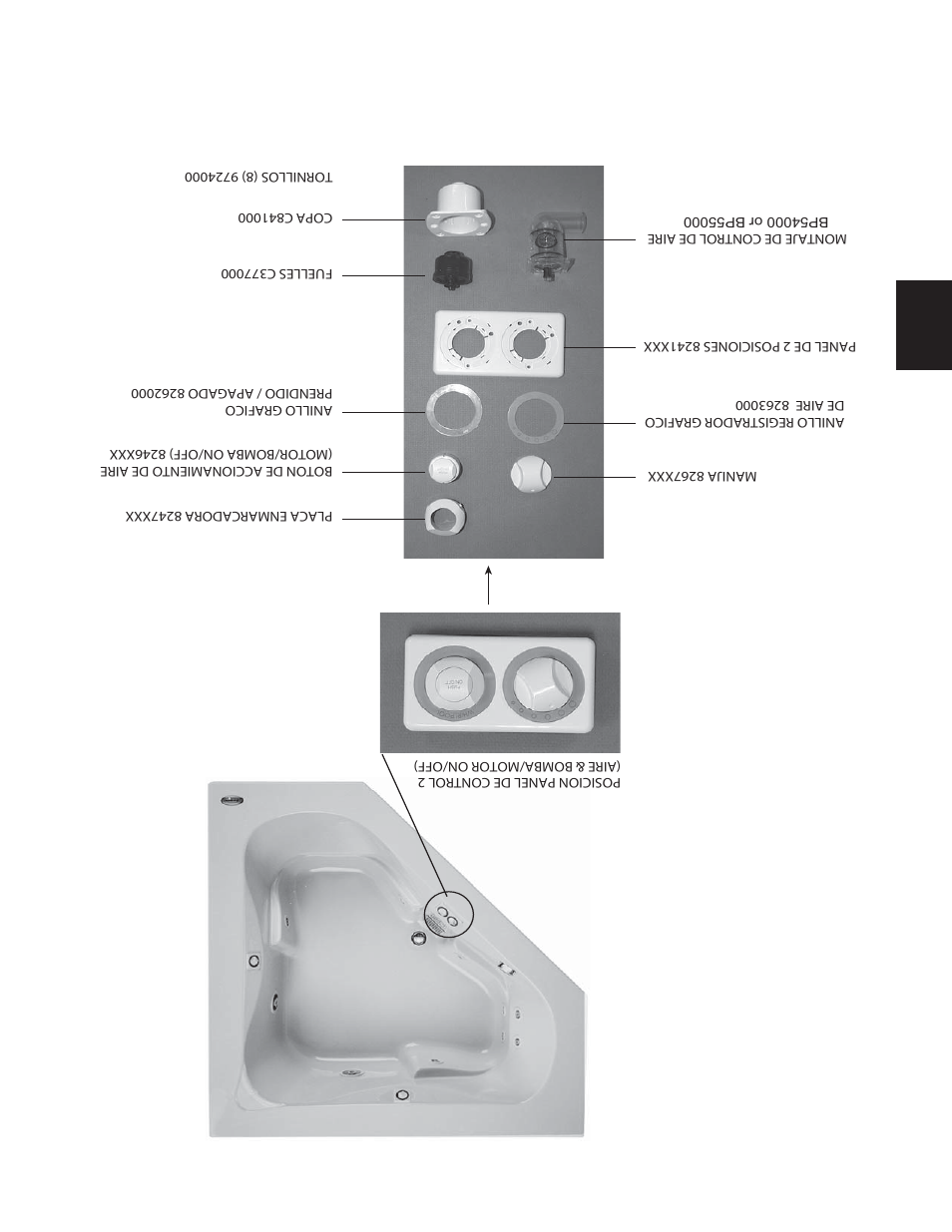 Piezas de repuesto | Jacuzzi U961000G User Manual | Page 33 / 54