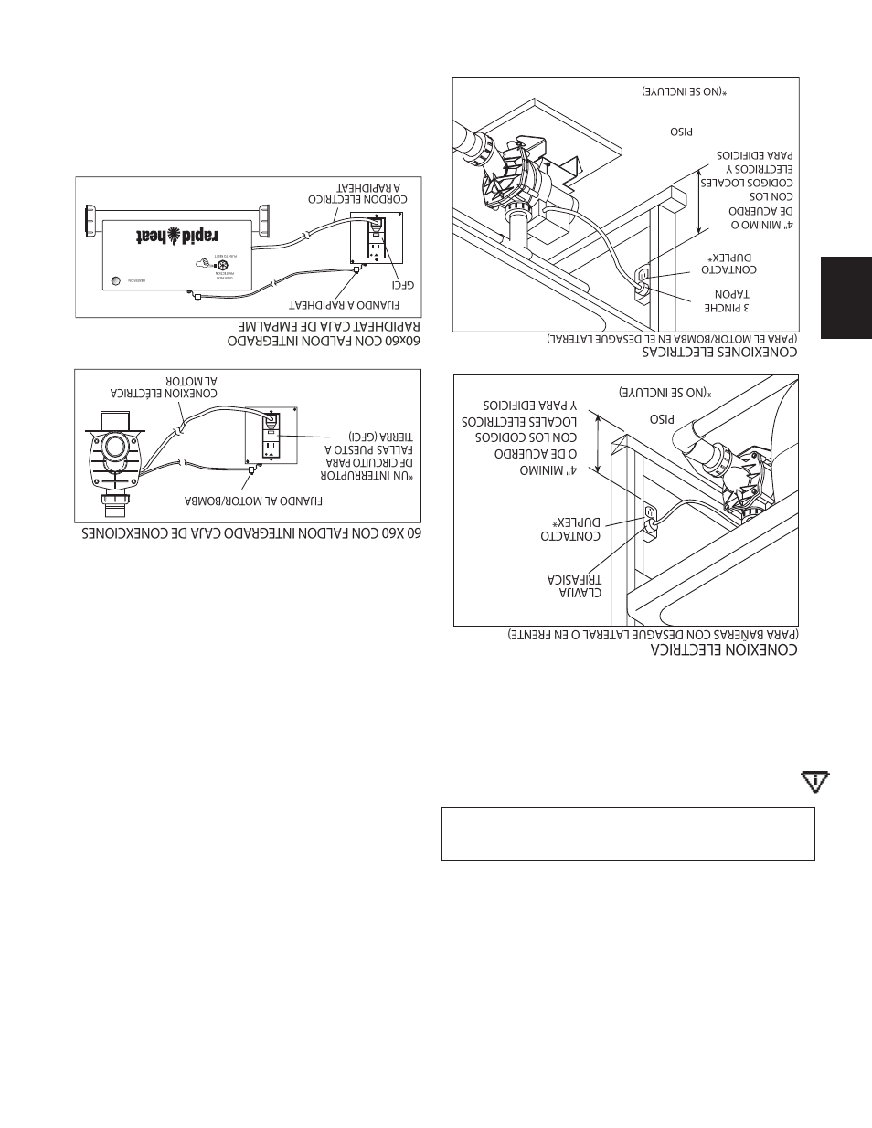 Inst alacion, Conexiones eléctricas, Conexion electrica | Jacuzzi U961000G User Manual | Page 42 / 54