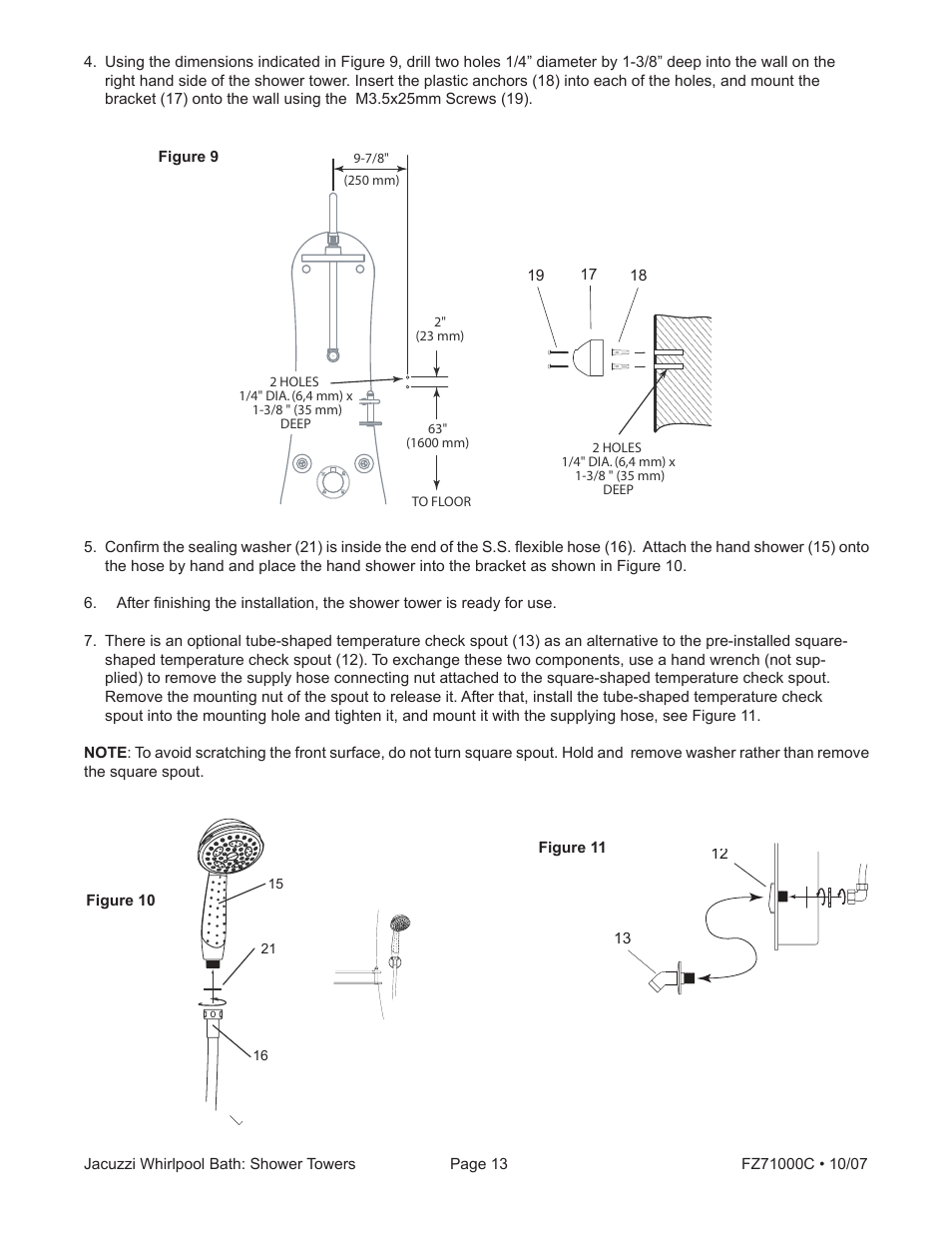 Jacuzzi ONDA EC30000 User Manual | Page 13 / 16