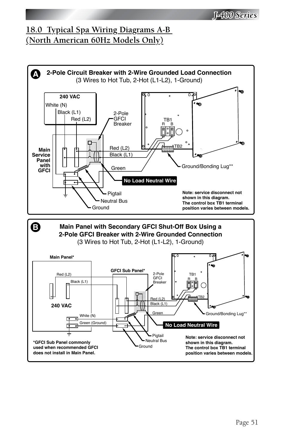 J-400 series, Page 51 | Jacuzzi J - 480 User Manual | Page 55 / 70