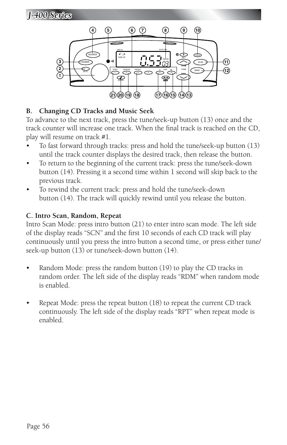 J-400 series, Page 56 | Jacuzzi J - 480 User Manual | Page 60 / 70