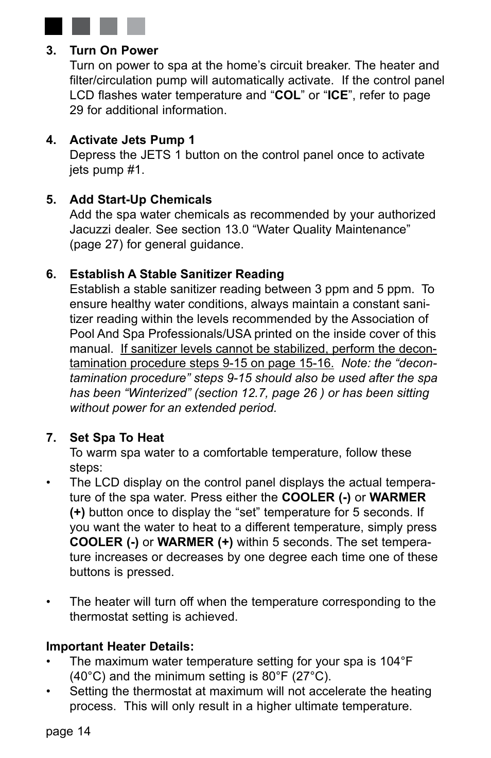 Jacuzzi LED SERIES J-230 User Manual | Page 18 / 43